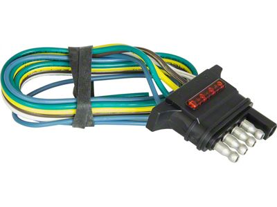 LED Test 5-Wire Flat Trailer End Connector; 24-Inches