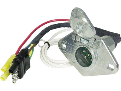 4-Flat to 6-Round Wiring Kit; Metal Housing