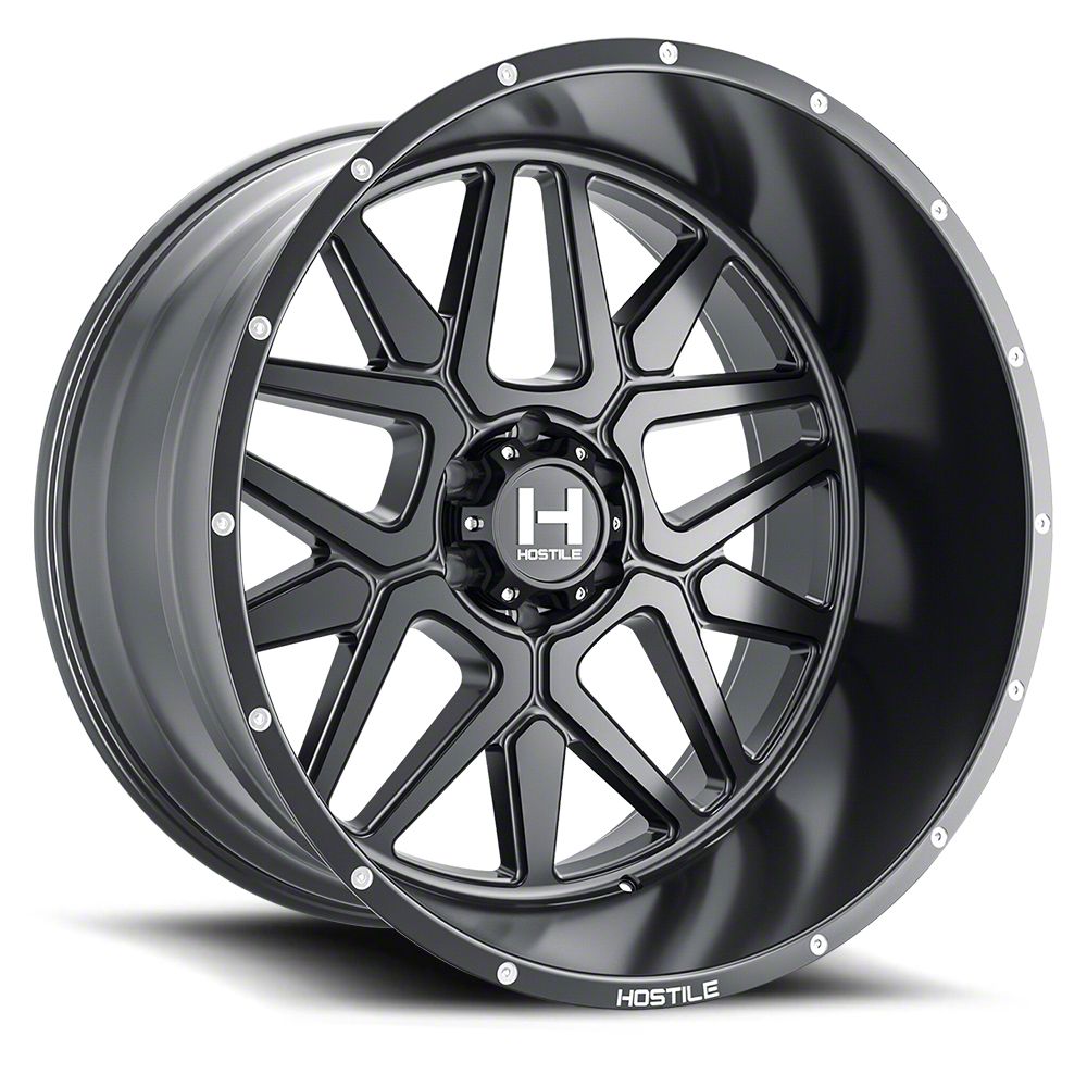 Hostile Jeep Wrangler Diablo Asphalt Wheel; 20x9; 12mm Offset H128 ...