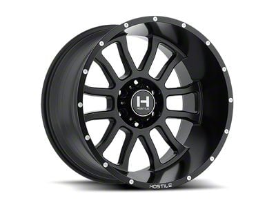 Hostile Gauntlet Asphalt Wheel; 20x10; -19mm Offset (18-24 Jeep Wrangler JL)