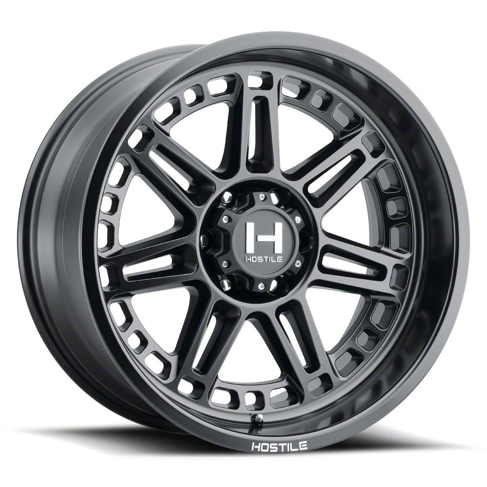 Hostile Jeep Wrangler Lunatic Asphalt Wheel; 22x10; -25mm Offset H124 ...