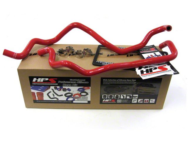 HPS Silicone Heater Coolant Hose Kit; Red (07-11 3.8L Jeep Wrangler JK)