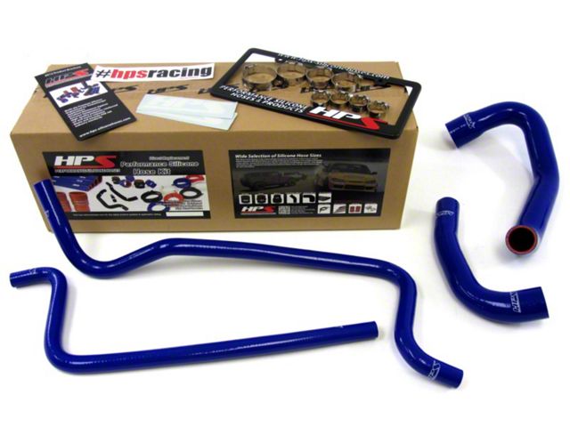 HPS Silicone Radiator and Heater Coolant Hose Kit; Blue (02-06 4.0L Jeep Wrangler TJ)