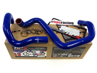 HPS Silicone Radiator Coolant Hose Kit; Blue (12-18 3.6L Jeep Wrangler JK)