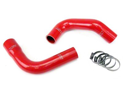 HPS Silicone Radiator Coolant Hose Kit; Red (76-86 4.2L Jeep CJ7)