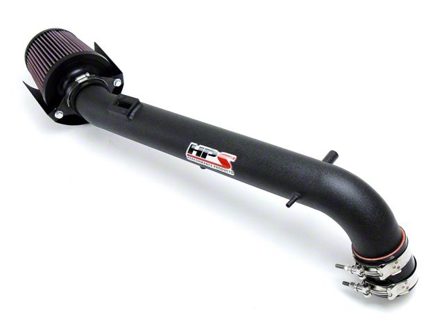 HPS Shortram Cold Air Intake; Wrinkle Black (05-16 2.7L Tacoma)