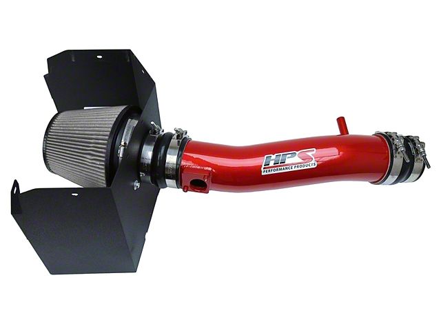 HPS Shortram Cold Air Intake; Red (16-19 3.5L Tacoma)