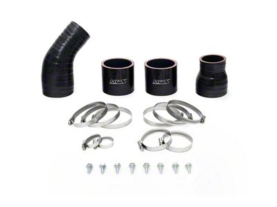 HPS Intercooler Hot Side Charge Pipe; Wrinkle Black (22-25 Tundra)