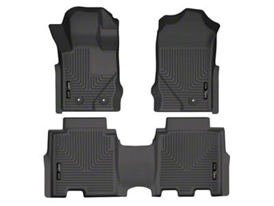 Husky Liners WeatherBeater Front and Second Seat Floor Liners; Black (21-22 Bronco 4-Door)