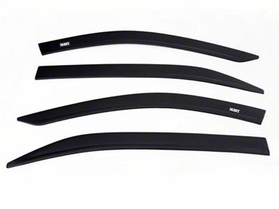 Husky Liners Low Profile Ventvisor Window Deflectors; Front and Rear; Smoke with Chrome Trim (14-23 Jeep Cherokee KL)