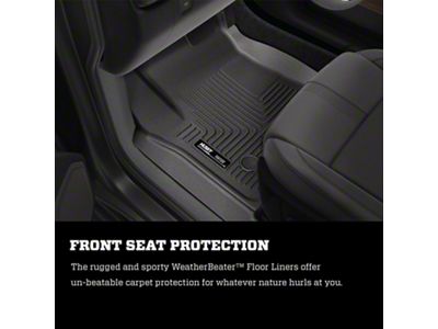 Husky Liners WeatherBeater Second Seat Floor Liner; Black (24-25 Tacoma Double Cab, Excluding Hybrid)