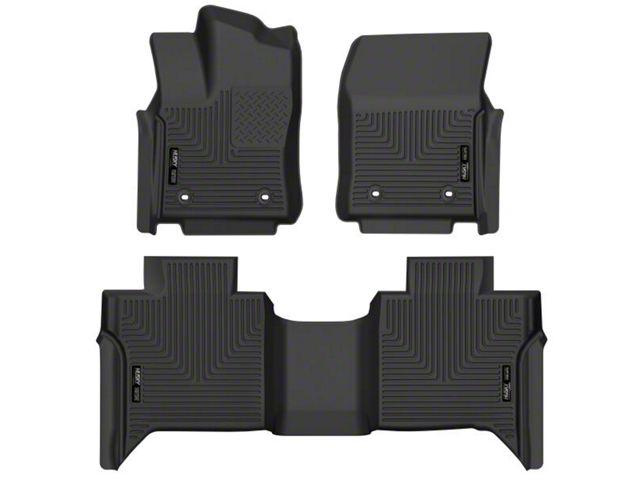 Husky Liners X-Act Contour Front and Second Seat Floor Liner; Black (22-24 Tundra CrewMax)