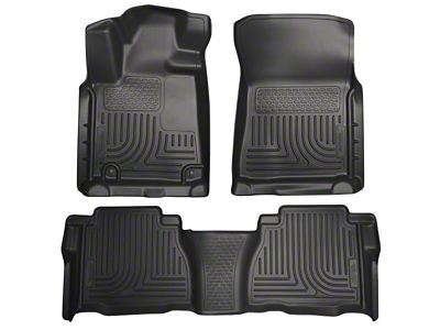 Husky Liners WeatherBeater Front and Second Seat Floor Liners; Footwell Coverage; Black (07-11 Tundra Double Cab, CrewMax)