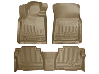 Husky Liners WeatherBeater Front and Second Seat Floor Liners; Footwell Coverage; Tan (07-11 Tundra Double Cab, CrewMax)