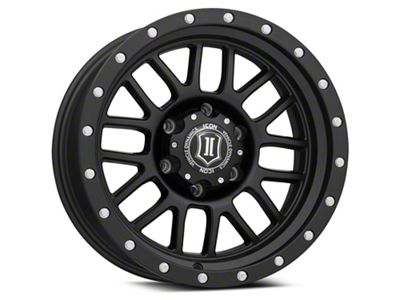 ICON Alloys Alpha Satin Black 6-Lug Wheel; 17x8.5; 0mm Offset (03-09 4Runner)