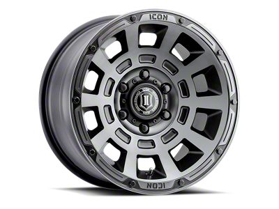 ICON Alloys Thrust Smoked Satin Black 6-Lug Wheel; 17x8.5; 0mm Offset (03-09 4Runner)