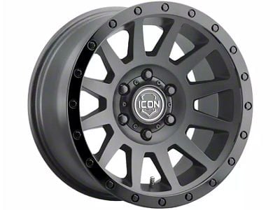 ICON Alloys Compression Double Black 6-Lug Wheel; 17x8.5; 0mm Offset (05-15 Tacoma)