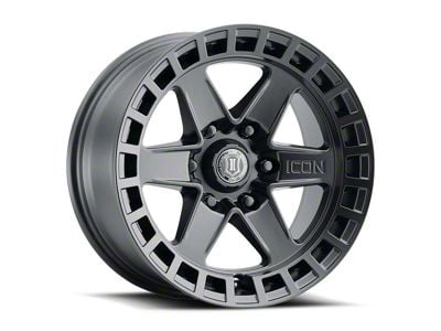 ICON Alloys Raider Satin Black 6-Lug Wheel; 17x8.5; 0mm Offset (05-15 Tacoma)