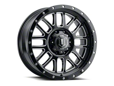 ICON Alloys Alpha Gloss Black Milled 5-Lug Wheel; 20x9; 16mm Offset (07-13 Tundra)