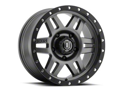 ICON Alloys Six Speed Gunmetal 5-Lug Wheel; 17x8.5; 25mm Offset (07-13 Tundra)