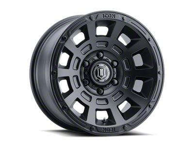 ICON Alloys Thrust Satin Black 6-Lug Wheel; 17x8.5; 25mm Offset (2024 Tacoma)