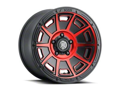 ICON Alloys Victory Satin Black with Red Tint 6-Lug Wheel; 17x8.5; 0mm Offset (2024 Tacoma)