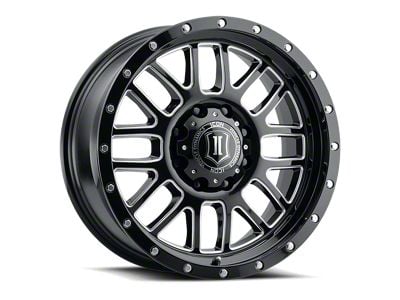 ICON Alloys Alpha Gloss Black Milled 6-Lug Wheel; 20x9; 16mm Offset (22-24 Bronco Raptor)