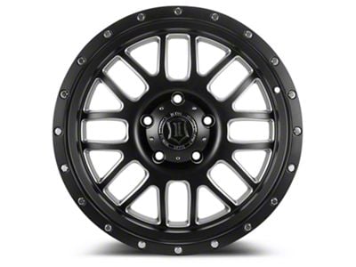 ICON Alloys Alpha Satin Black Milled 6-Lug Wheel; 20x9; 16mm Offset (22-24 Bronco Raptor)