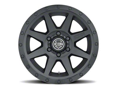 ICON Alloys Rebound Double Black 6-Lug Wheel; 17x8.5; 25mm Offset (21-24 Bronco, Excluding Raptor)