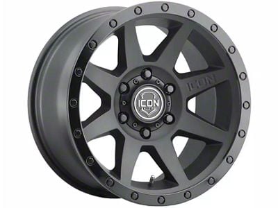 ICON Alloys Rebound Double Black 6-Lug Wheel; 17x8.5; 6mm Offset (22-24 Bronco Raptor)