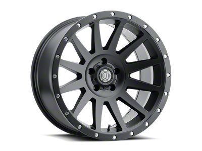 ICON Alloys Compression Satin Black Wheel; 20x10 (20-24 Jeep Gladiator JT)