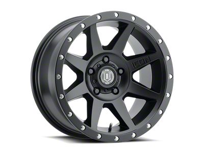 ICON Alloys Rebound Satin Black Wheel; 20x9; -12mm Offset (20-24 Jeep Gladiator JT)