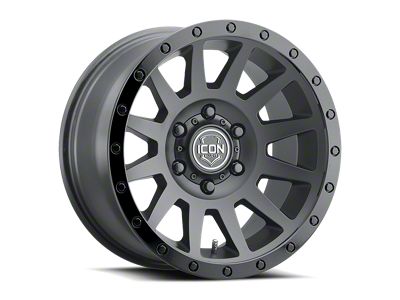 ICON Alloys Compression Double Black Wheel; 17x8.5; -6mm Offset (05-10 Jeep Grand Cherokee WK, Excluding SRT8)