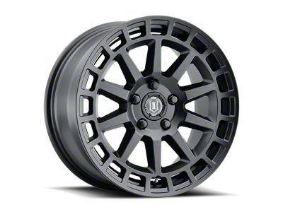 ICON Alloys Journey Satin Black Wheel; 17x8; 38mm Offset (93-98 Jeep Grand Cherokee ZJ)