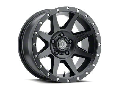 ICON Alloys Rebound Satin Black Wheel; 17x8.5; -6mm Offset (05-10 Jeep Grand Cherokee WK, Excluding SRT8)