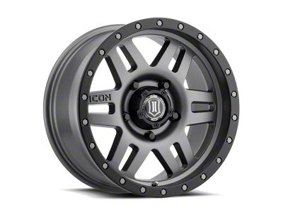 ICON Alloys Six Speed Titanium Wheel; 17x8.5; -6mm Offset (05-10 Jeep Grand Cherokee WK, Excluding SRT8)