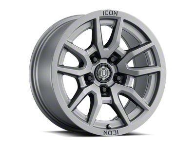 ICON Alloys Vector 5 Titanium Wheel; 17x8.5; -6mm Offset (05-10 Jeep Grand Cherokee WK, Excluding SRT8)