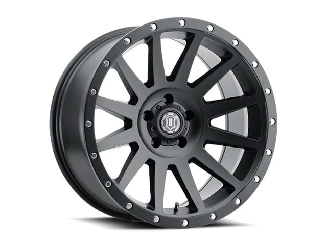 ICON Alloys Compression Satin Black Wheel; 17x8.5 (07-18 Jeep Wrangler JK)