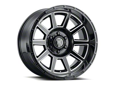 ICON Alloys Recoil Gloss Black Milled Wheel; 20x10 (07-18 Jeep Wrangler JK)