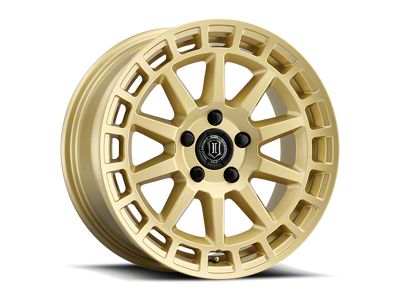 ICON Alloys Journey Gloss Gold Wheel; 17x8; 38mm Offset (87-95 Jeep Wrangler YJ)