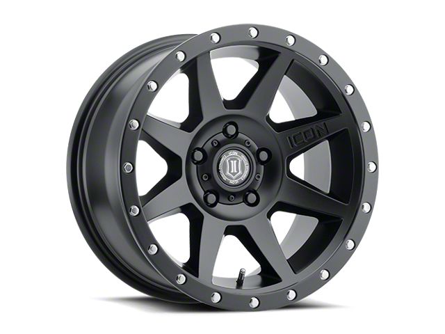 ICON Alloys Rebound Satin Black Wheel; 17x8.5 (97-06 Jeep Wrangler TJ)