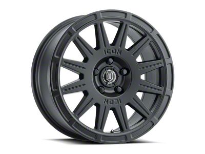 ICON Alloys Ricochet Satin Black Wheel; 17x8 (97-06 Jeep Wrangler TJ)