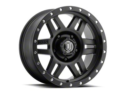 ICON Alloys Six Speed Satin Black 5-Lug Wheel; 17x8.5; 25mm Offset (14-21 Tundra)