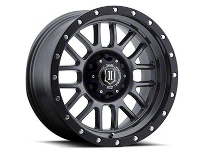 ICON Alloys Alpha Gunmetal 6-Lug Wheel; 17x8.5; 0mm Offset (21-24 Bronco, Excluding Raptor)