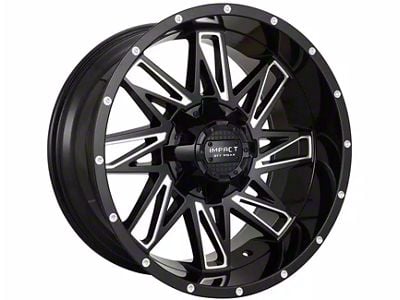 Impact Wheels 814 Gloss Black Milled 6-Lug Wheel; 18x9; -12mm Offset (03-09 4Runner)