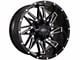 Impact Wheels 814 Gloss Black Milled 6-Lug Wheel; 18x9; -12mm Offset (03-09 4Runner)