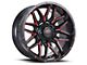 Impact Wheels 819 Gloss Black and Red Milled 6-Lug Wheel; 18x9; -12mm Offset (03-09 4Runner)