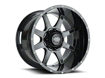 Impact Wheels 804 Gloss Black Milled 6-Lug Wheel; 20x10; -12mm Offset (04-15 Titan)