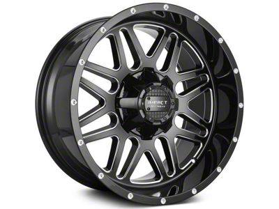 Impact Wheels 806 Gloss Black Milled 6-Lug Wheel; 20x10; -12mm Offset (04-15 Titan)