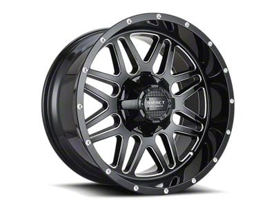 Impact Wheels 806 Gloss Black Milled 6-Lug Wheel; 22x12; -44mm Offset (04-15 Titan)